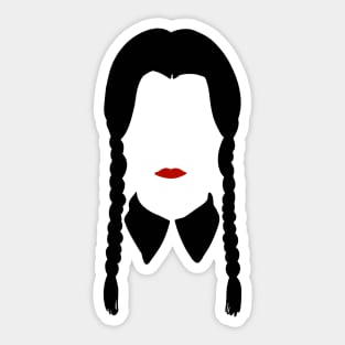 og wednesday addams outline Sticker